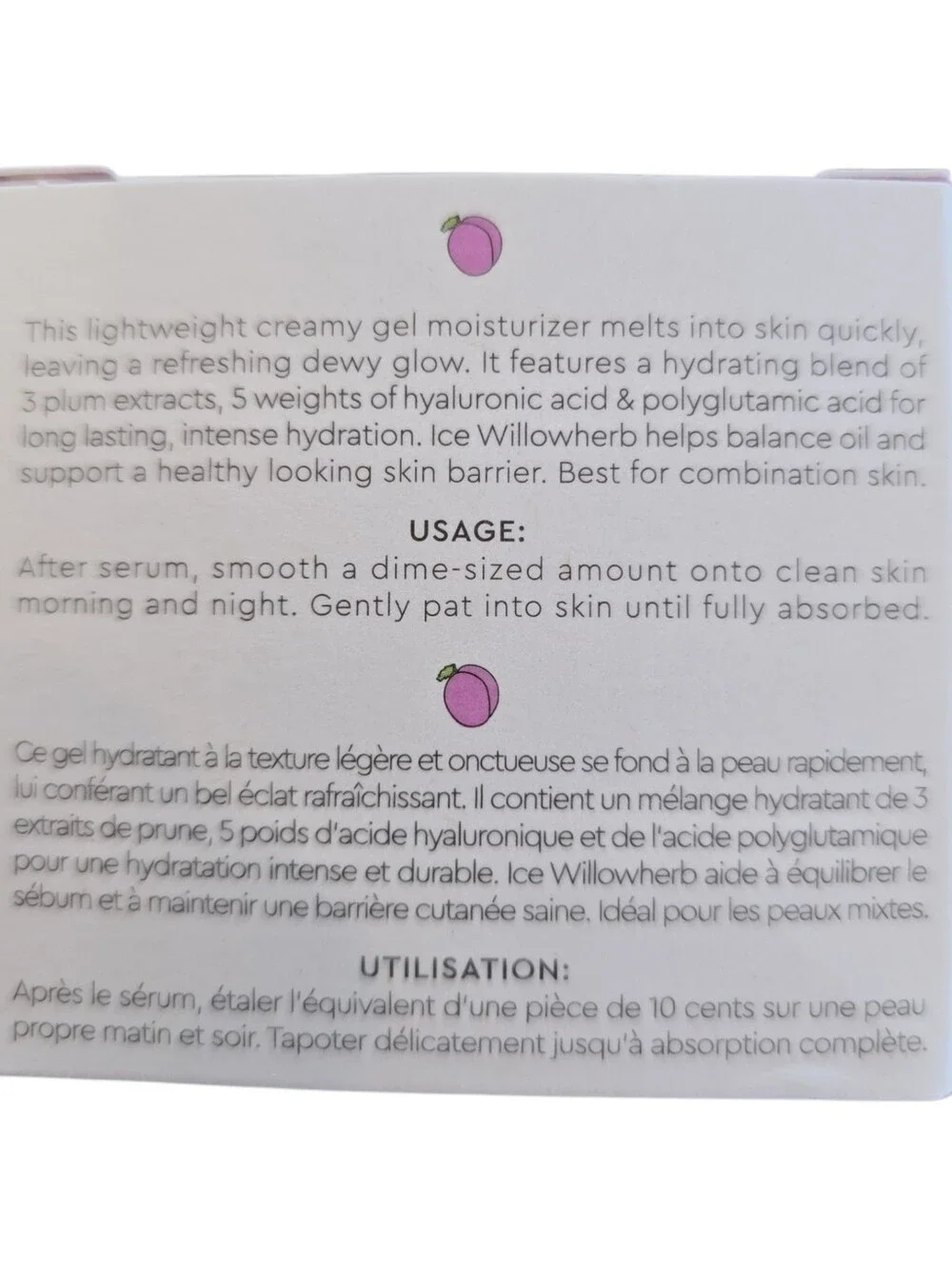 Glow Recipe NIB Plum Plump Refillable Hyaluronic Acid Moisturizer  1.7oz
